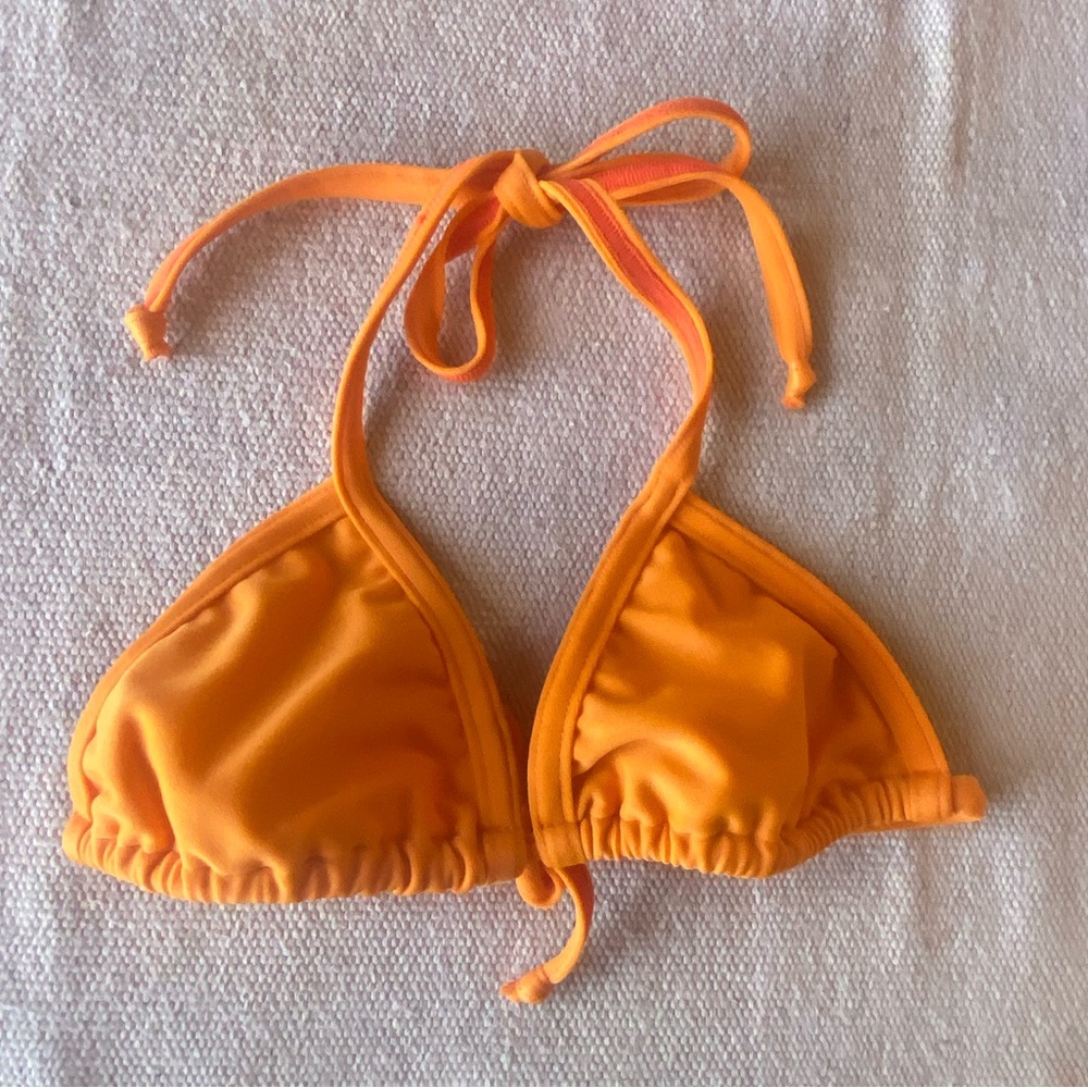 Vibrant Orange Girls Bikini Top Toddler